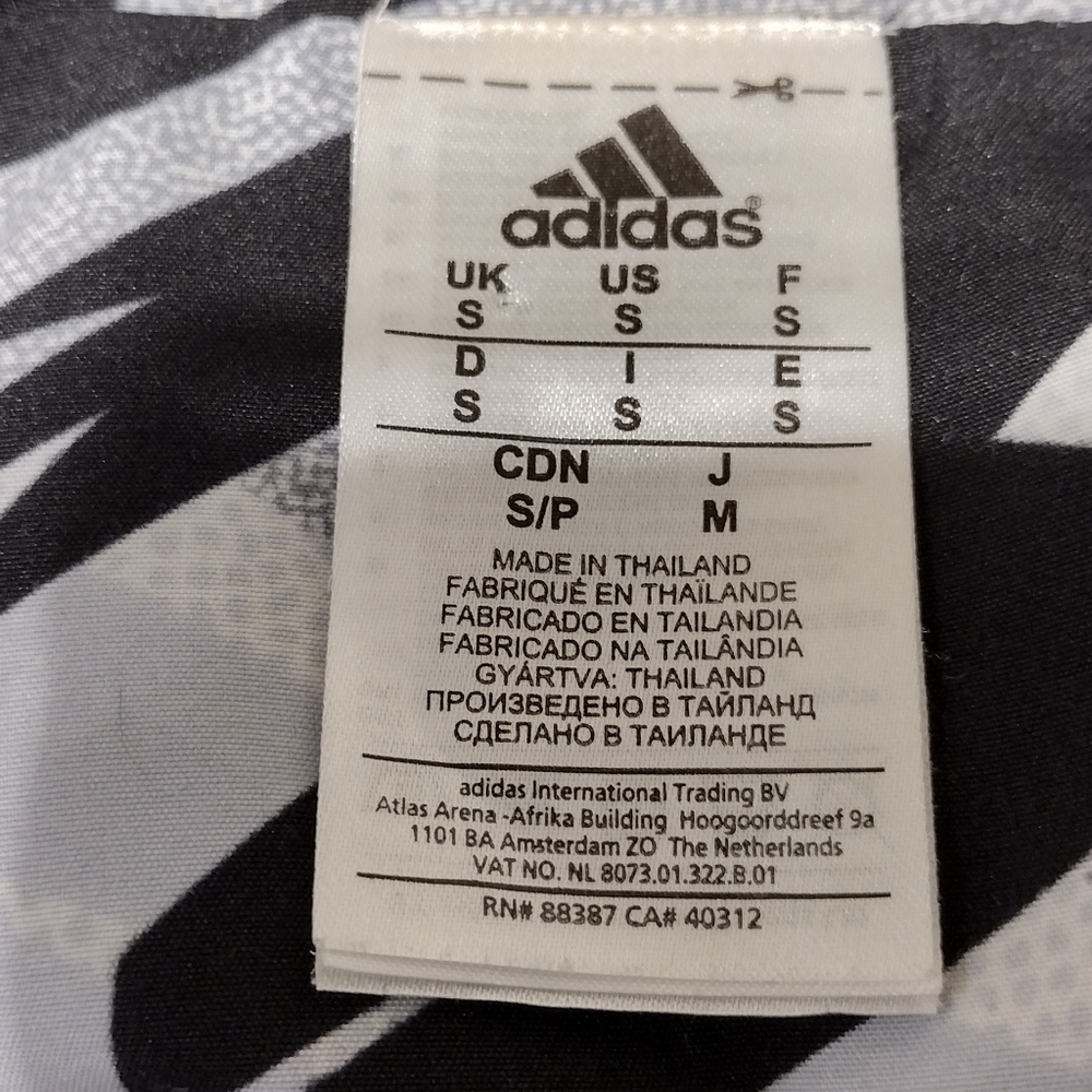 Vintage Adidas Reversible Anorak Jacket Men S Black Zebra Sporty Athletic - Picture 8 of 10